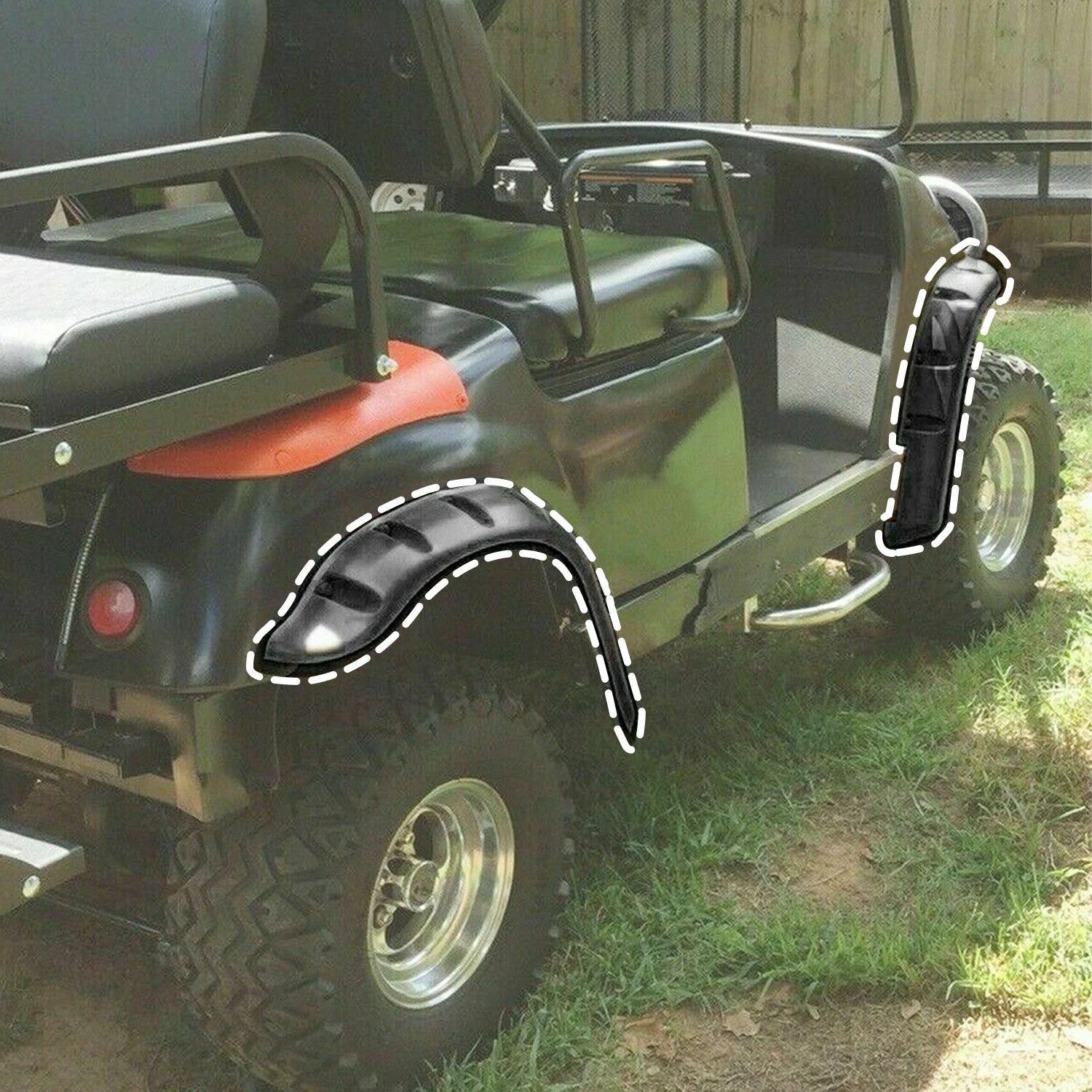 Fender Flares for Yamaha G14 G16 G19 G20 G22 Golf Cart (W/ Hardware)