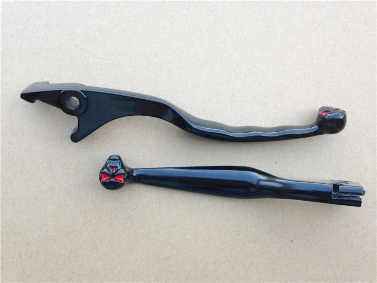 Black Brake Clutch Skull Hand Lever for Honda Shadow 600 750 1100 Magna 750