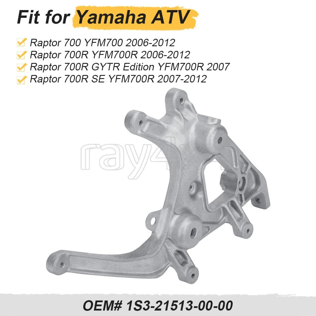 Fender Stay Right Headlight Bracket 1S3-21514-00-00 for Yamaha Raptor 700 (2006–2012)