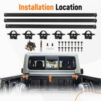 Rail Trail Rail Kit for Jeep Gladiator JT (2020-2023) Black