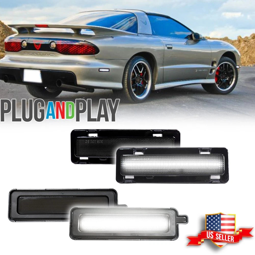 Smoke White LED Side Marker Lights for Pontiac Trans Am Firebird (1982–1992)
