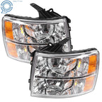 Set of 2 Headlights for Chevy Silverado 1500 2500 HD (2007–2014)