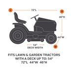 Lawnmower Tractor Storage Cover for up to 72" (Fits All Seasons)