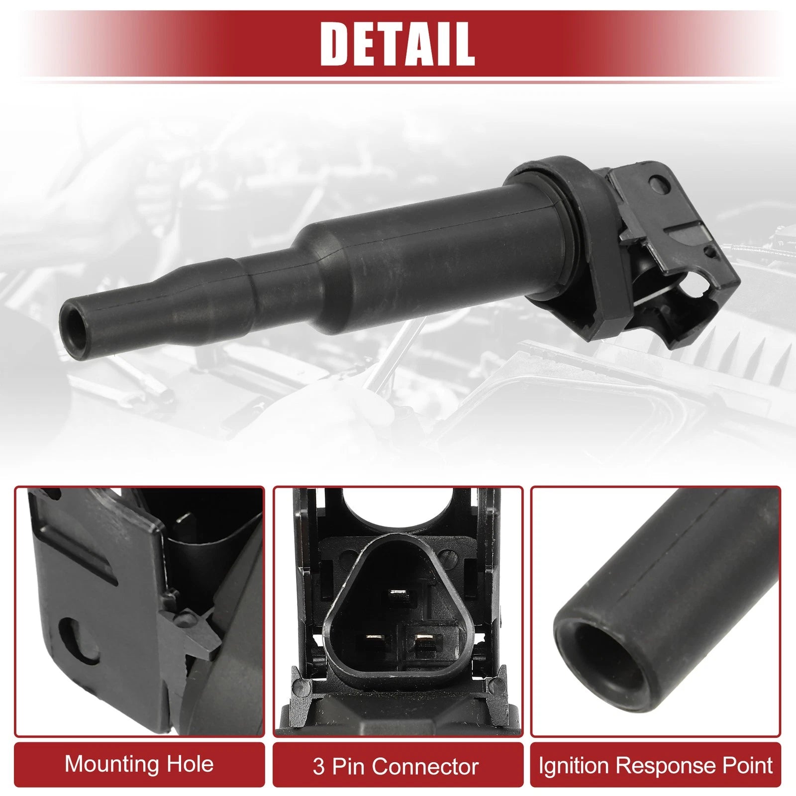 Set of 4 Ignition Coil Packs for BMW 128i (2008–2013)