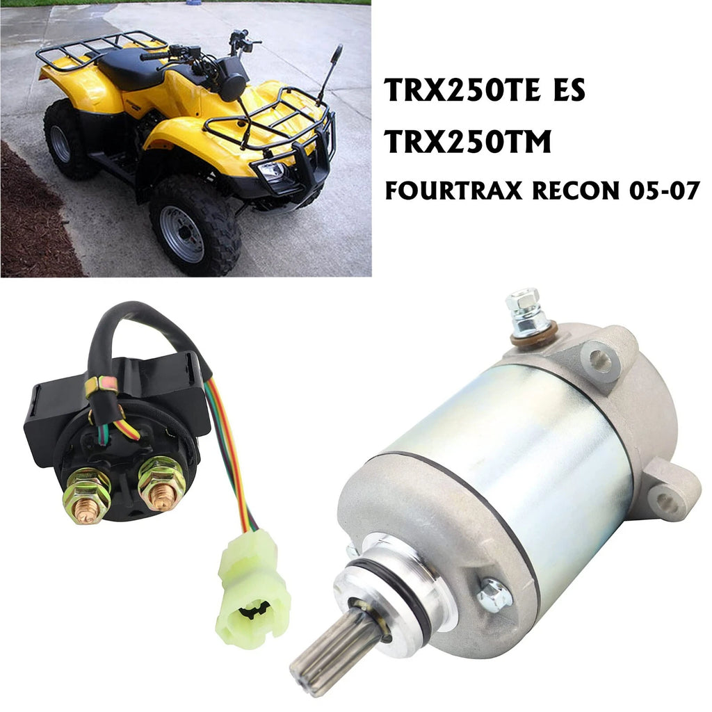 Starter with Relay for Honda TRX250TE Fourtrax Recon ES (2005–2007)
