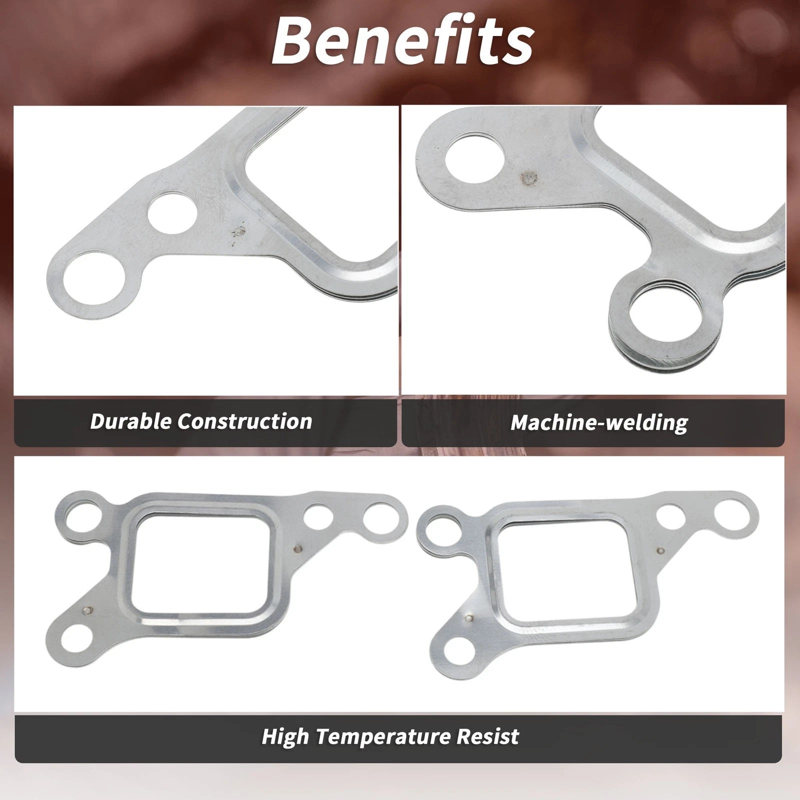 Set of 4 Exhaust Manifold Header Gaskets for Mitsubishi L200 (1996–2005) ME201356