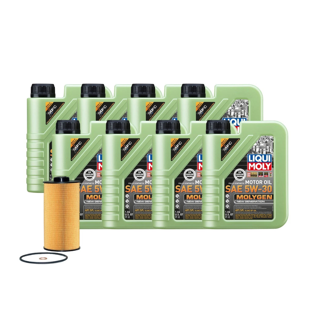 Oil Change Kit 5W-30 for BMW 540i (1996–2003) - 8L Liqui Moly Molygen, Wix