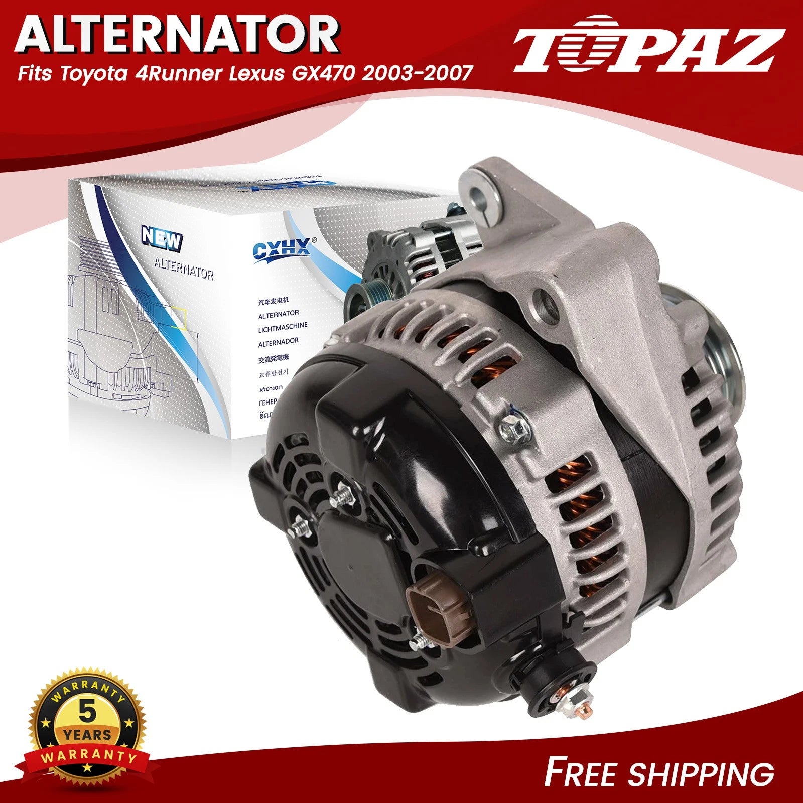 130A Alternator for Toyota 4Runner Lexus GX470 (2003–2007)