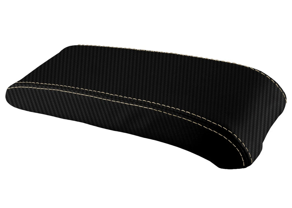 Console Lid Armrest Cover for Jeep Compass (2009–2016) Carbon Fiber