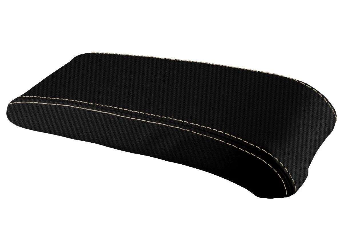 Console Lid Armrest Cover for Jeep Compass (2009–2016) Carbon Fiber