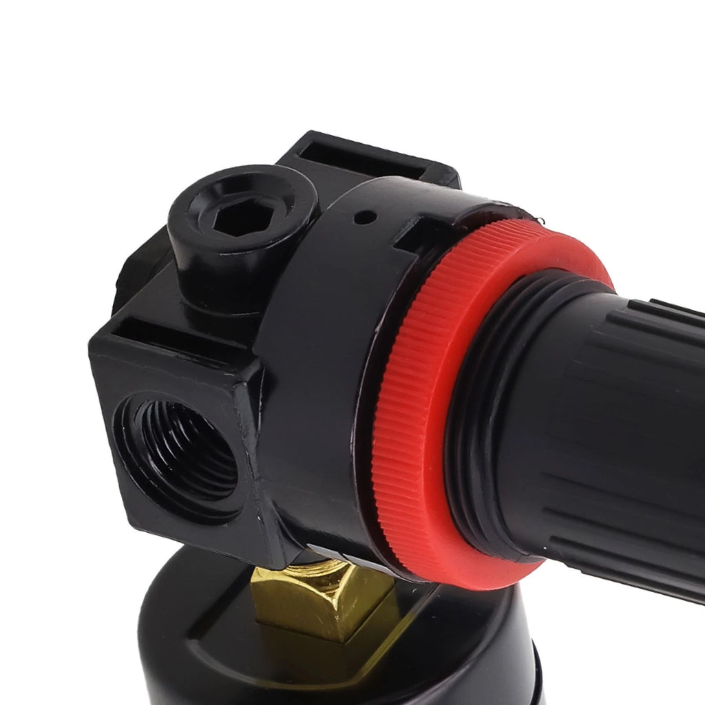 4 Port Air Pressure Regulator with Gauge for Universal Applications (1/4 NPT)
