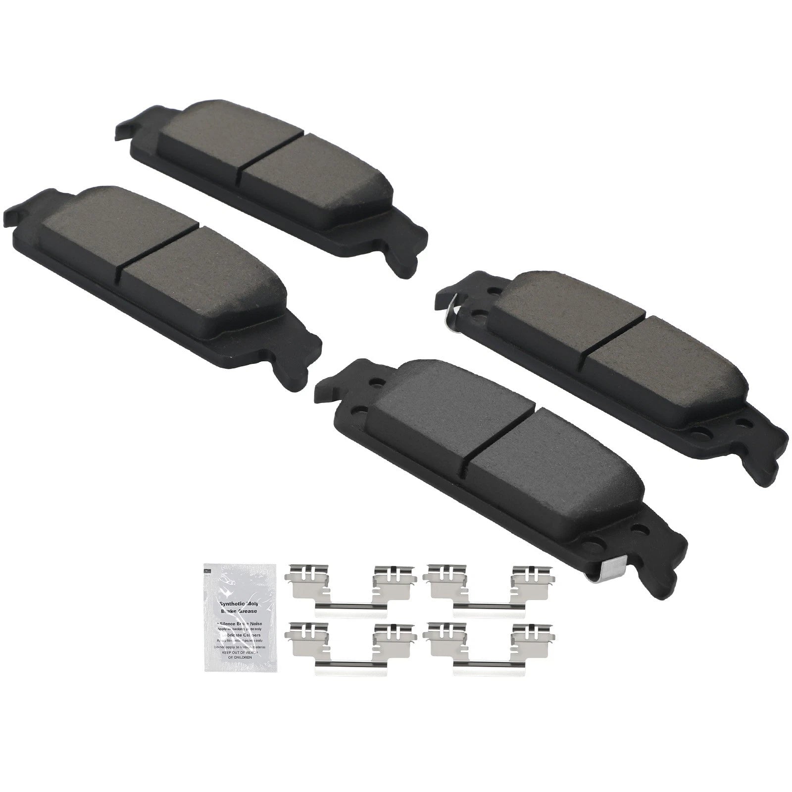 Rear Ceramic Brake Pads Kit for Chevrolet Silverado 1500/GMC Sierra 1500 (2014–2018)