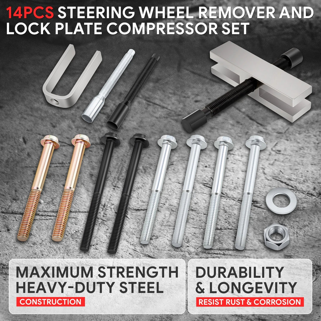 14Pcs Steering Wheel Puller Tool Set for Universal Vehicles