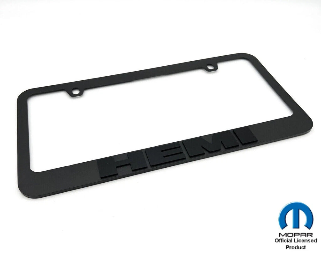 License Plate Frame Premium Matte Black for Dodge Charger Challenger (2006–2023)