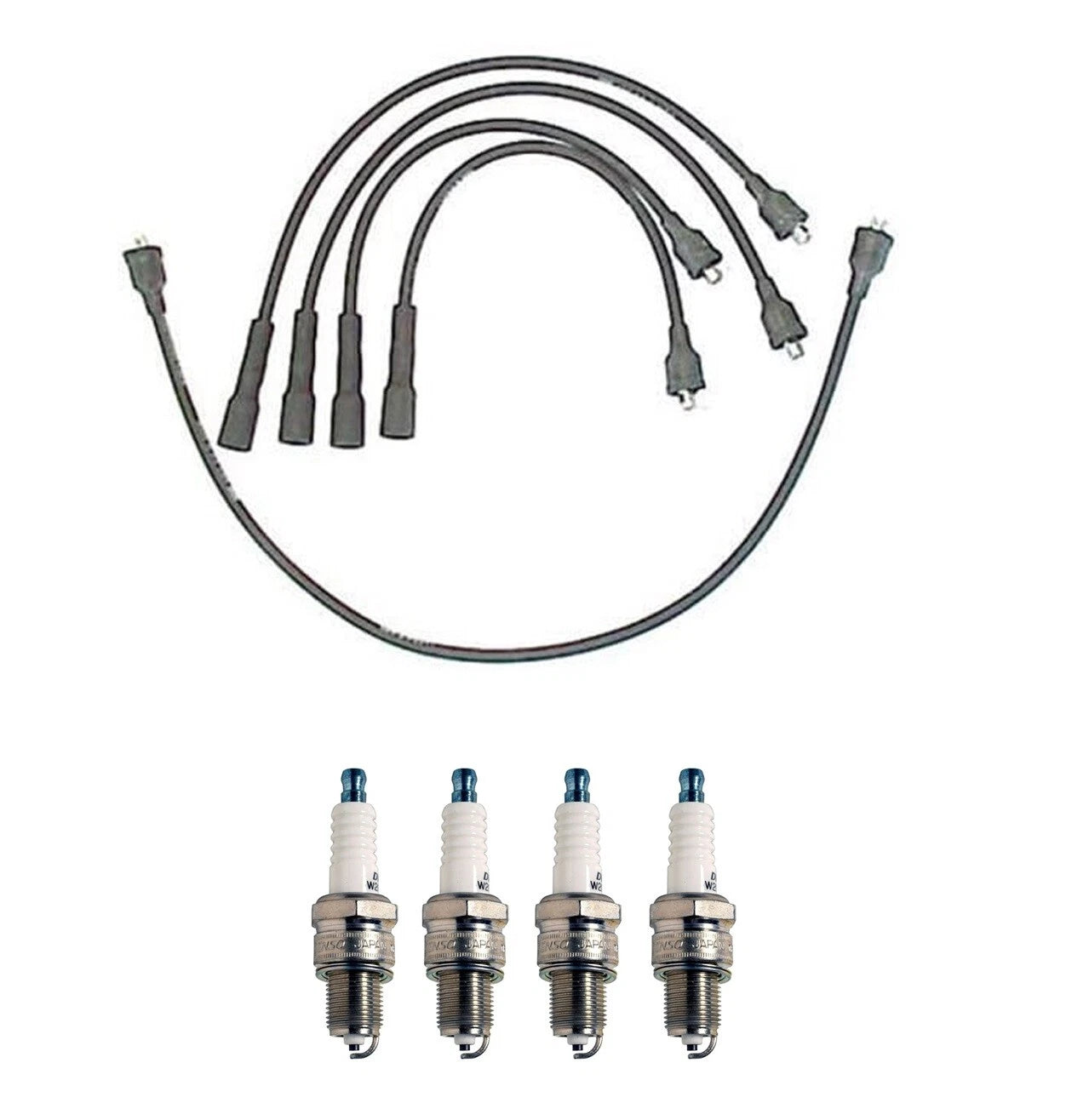 Denso 7mm Wire Set & 4 U-Groove Spark Plugs for Chevy 1.8L L4