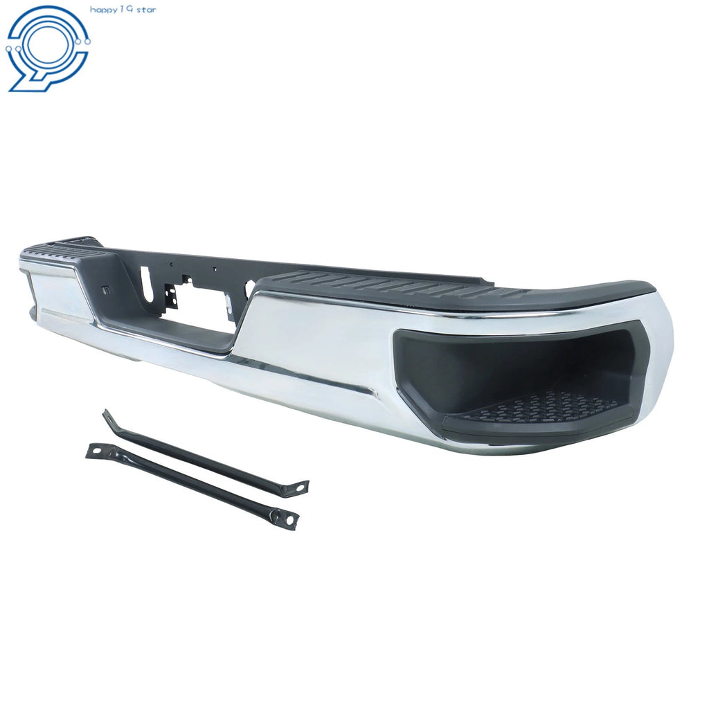Chrome Rear Bumper Assembly for Chevy Silverado GMC Sierra 2500 3500HD (2020–2025)