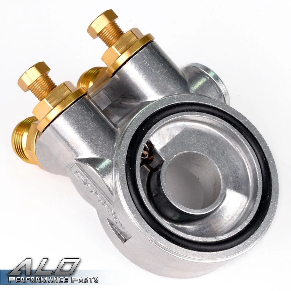 Oil Filter Cooler Sandwich Plate Adapter with 80 Deg Thermostat