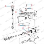 Gear Housing Seal Kit for Volvo Penta SX (Up to 2006) 3855275 18-2598