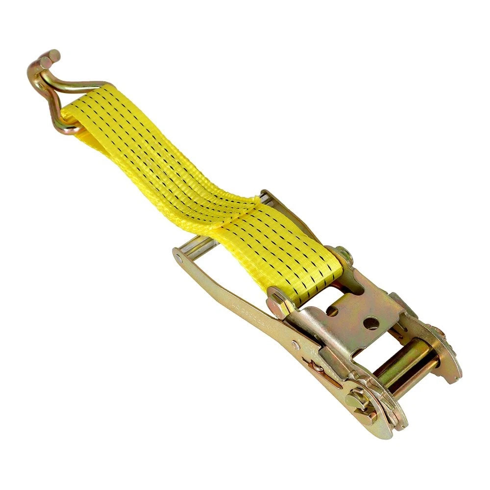 Set of 8 Ratchet Straps with J Hook 2 In x 15 Ft Heavy Duty Tie Downs