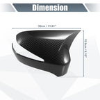 Pair Rearview Mirror Cover Overlay for Honda Civic (2006–2011) Carbon Fiber