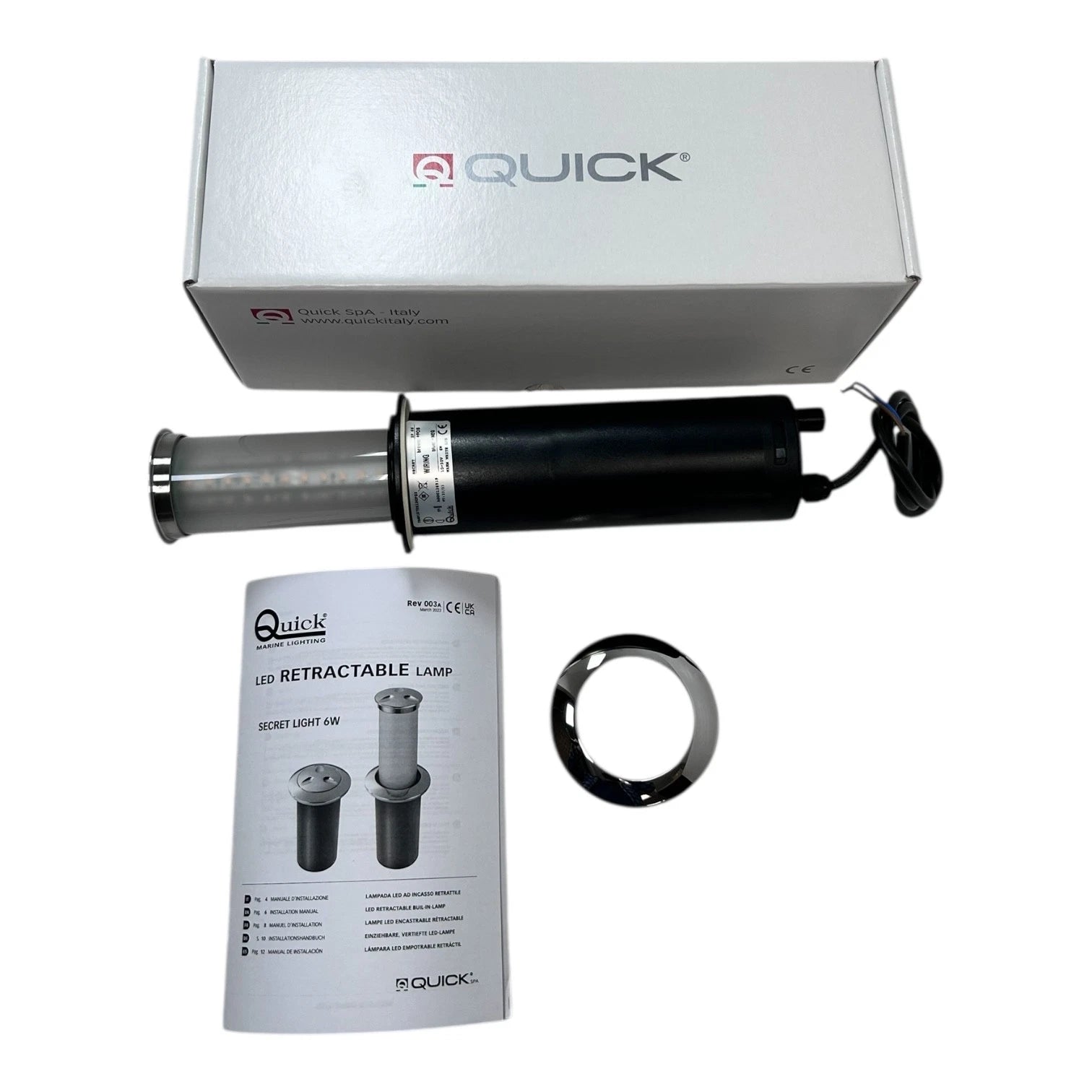 Quick FASP1572X12CF02 Retractable Warm White LED Lamp for Marine