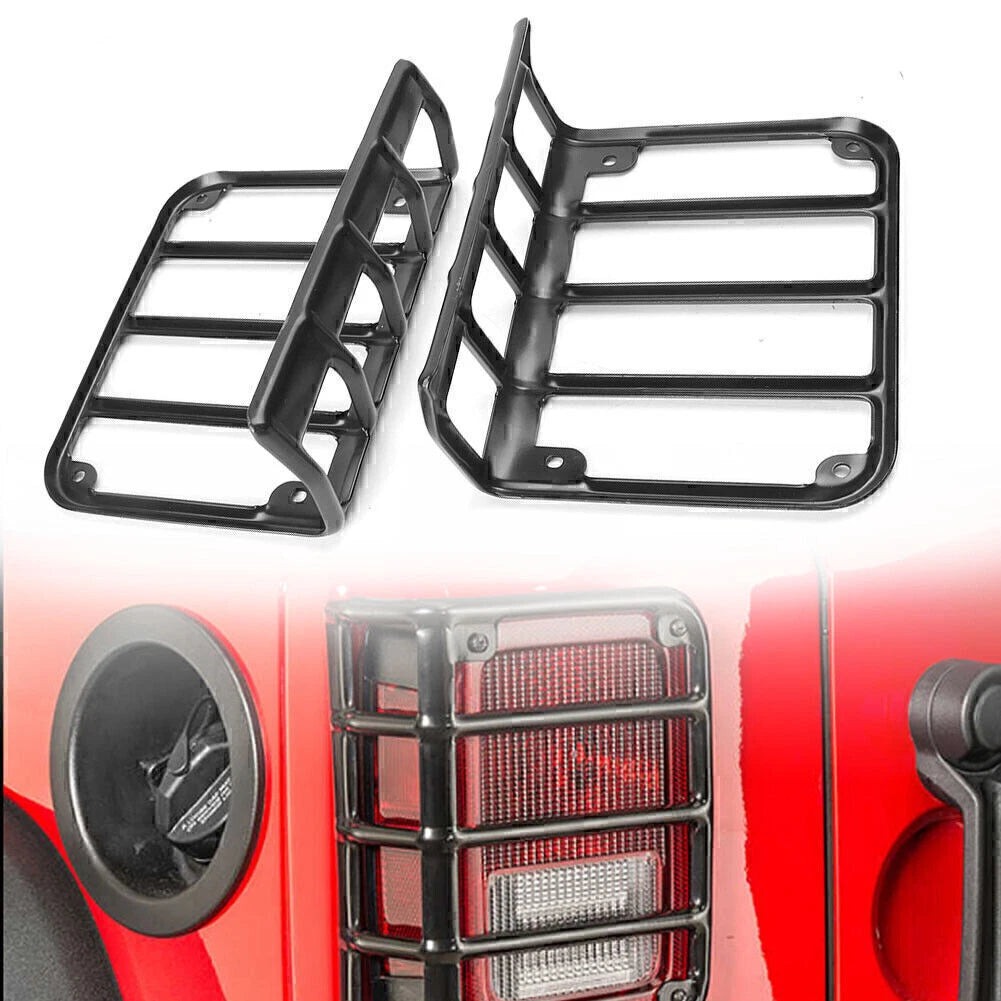 Rear Steel Taillight Cover Protector for Jeep Wrangler Unlimited (2007–2017)