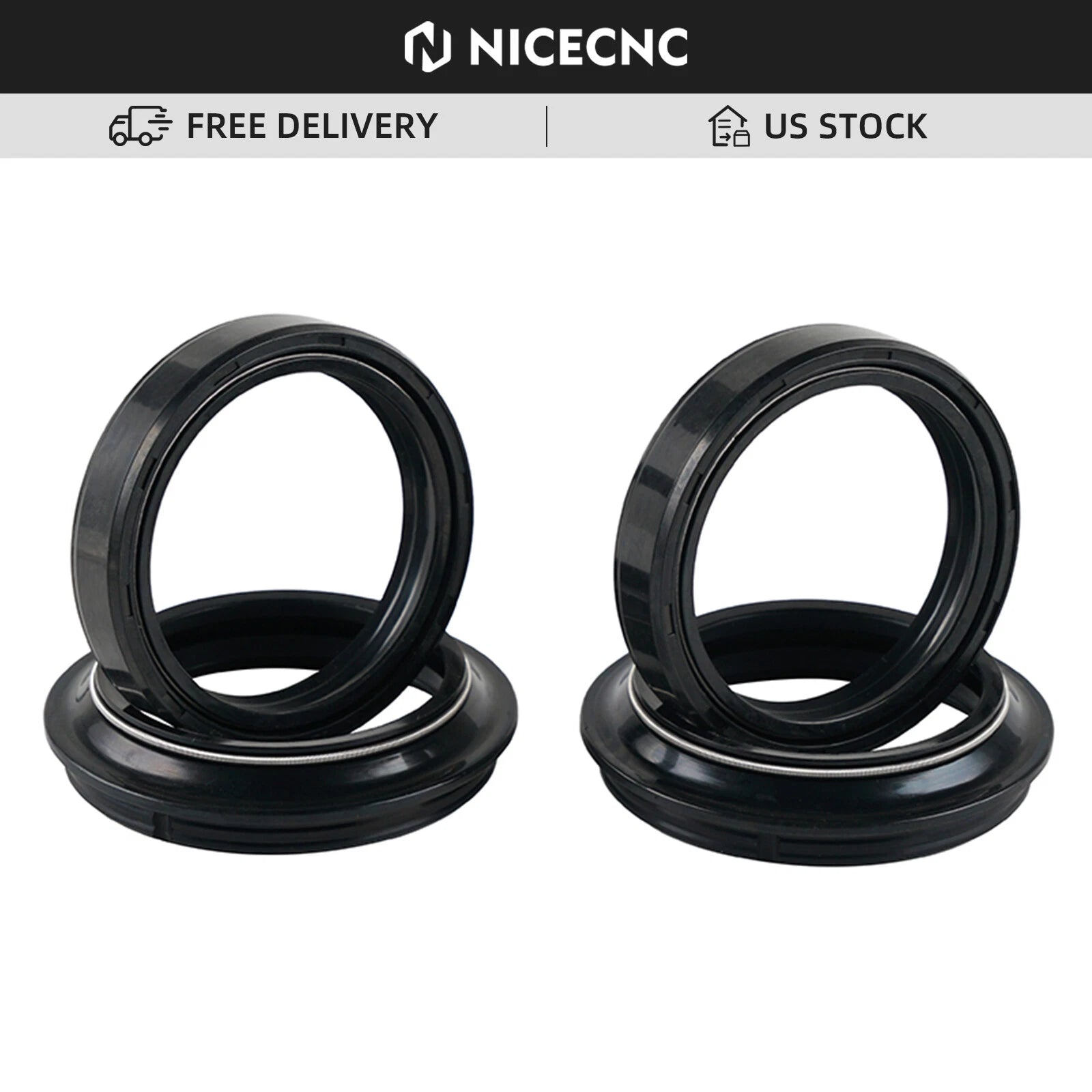 Front Fork Dust Seal Set for Honda CRF250X CRF450X (2004–2015)