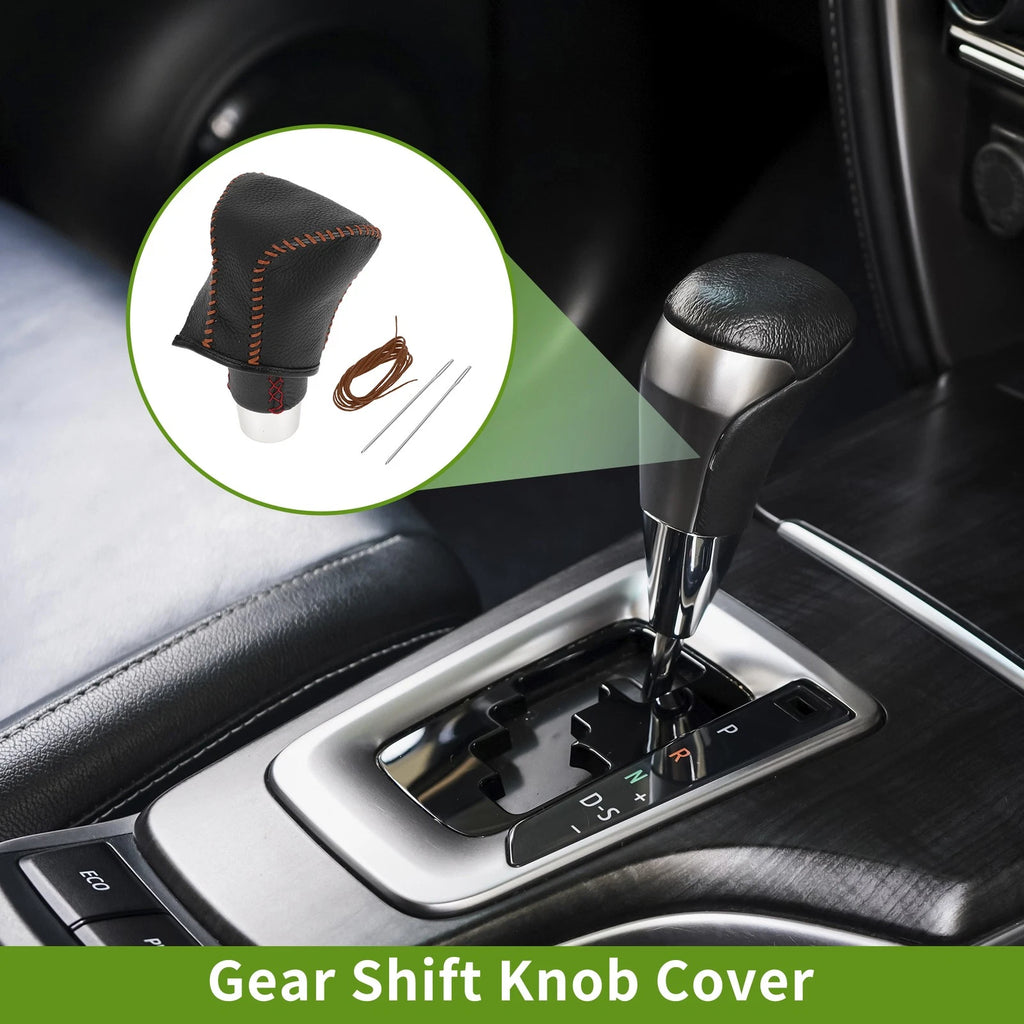 1 Pc Gear Shift Knob Cover for Lexus ES300h (2018–2023) Pebbled Black Brown