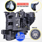 Full LED Headlight for GMC Sierra 1500 AT4/AT4X (2022–2026) BLK/CHR RH