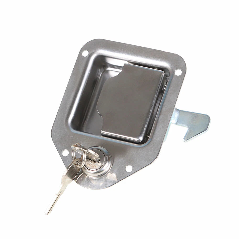 Stainless Door Lock Latch for Trailer Toolbox RV (4-3/8" x 3-1/4")