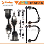 Set of 12 Front Upper Control Arm Tie Rod End CV Axle Shaft for Ford F-150 (2004–2005)