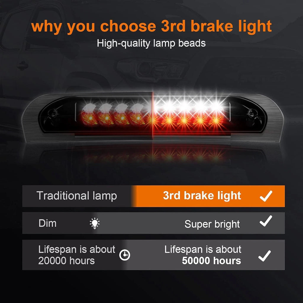 Third Brake Light for Dodge Ram 1500 (2002–2008) Chrome Housing Smoke Lens
