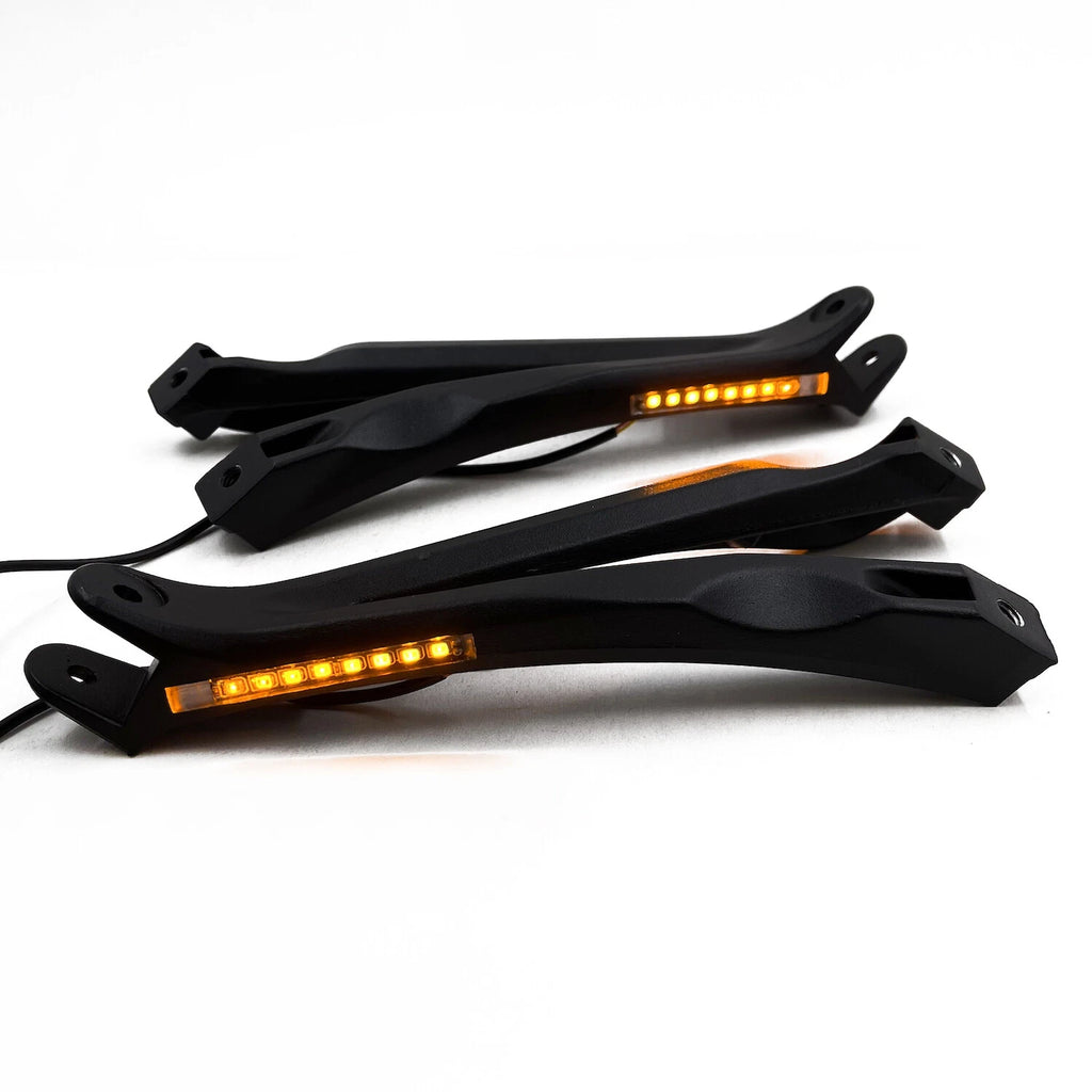 Black Rear Passenger Footpeg Footrest w/ LED Signal for Yamaha YZF R1 (2004–2008)