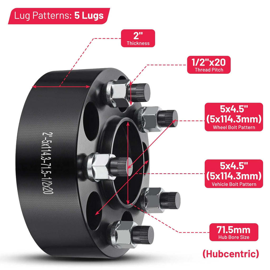 2" Hubcentric Wheel Spacers for Jeep Liberty (2002-2013)