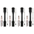 Set of 4 NGK Ruthenium HX Spark Plugs & Coil Boots for Ford Escape Fusion (N/A)