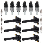 Set of 6 Fuel Injectors & Ignition Coils for BMW 325i (2001–2002)