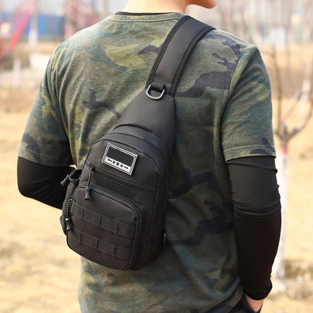 Tactical Sling Backpack for Travel, Cross Body Chest Pack - Black