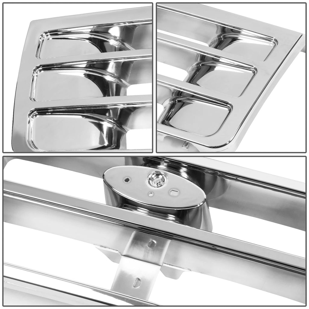 Polished Chrome Front Bumper Grille for Ford F150 F250 F350 Bronco (1992–1997)