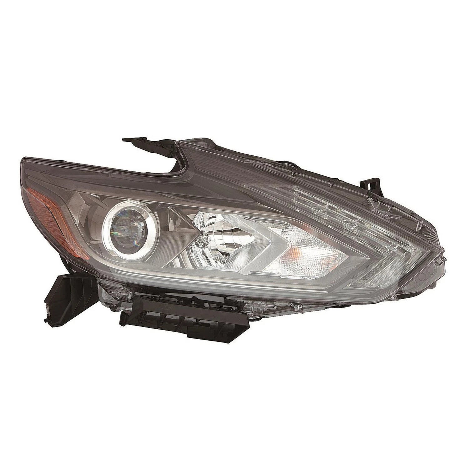 Smoked Passenger LED Headlight Assembly with Daytime Running Lamps for Ford (2011–2014)