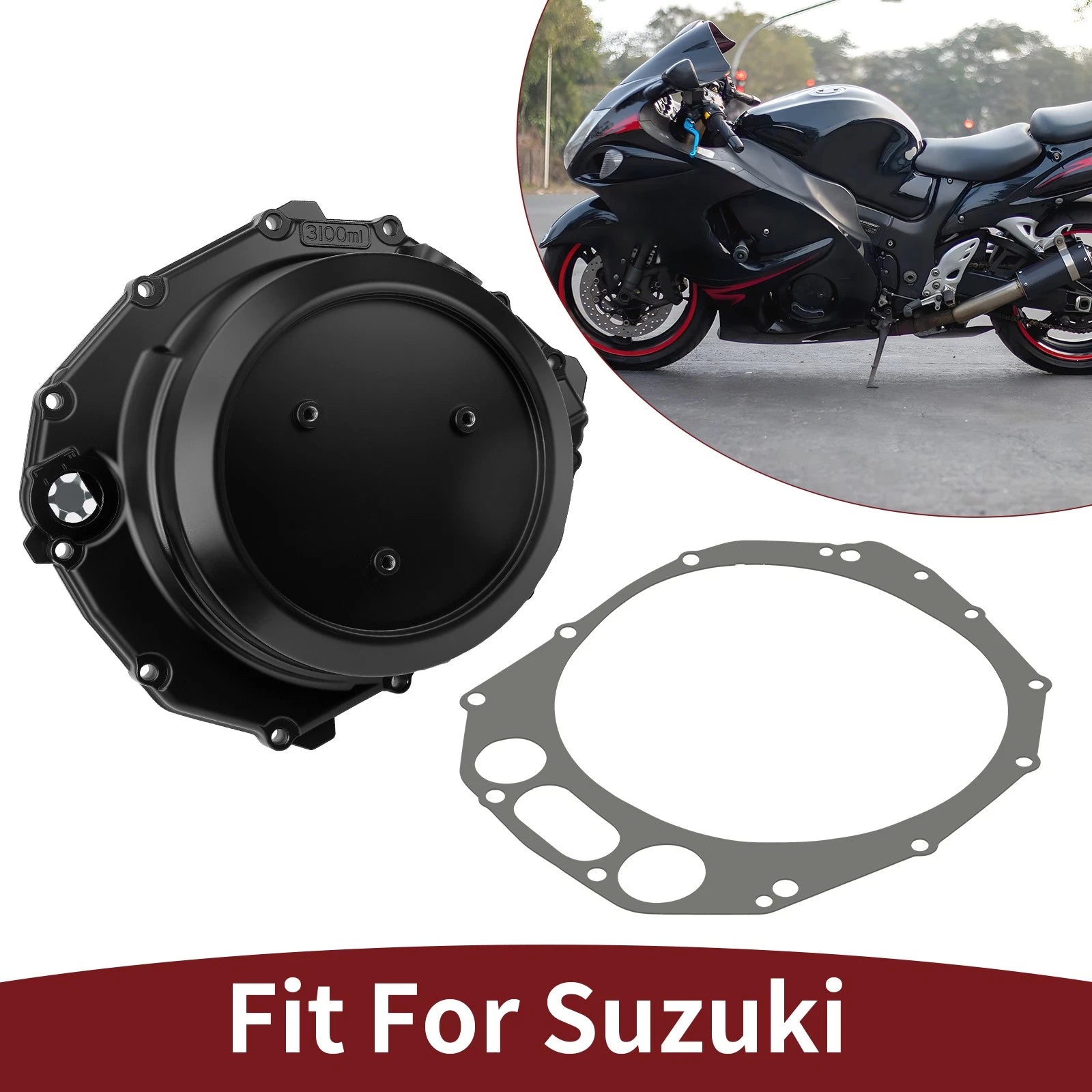 Clutch Cover w/ Gasket for Suzuki B-King GSX1300BK (2008–2009) 11340-24F01 11482-24F00
