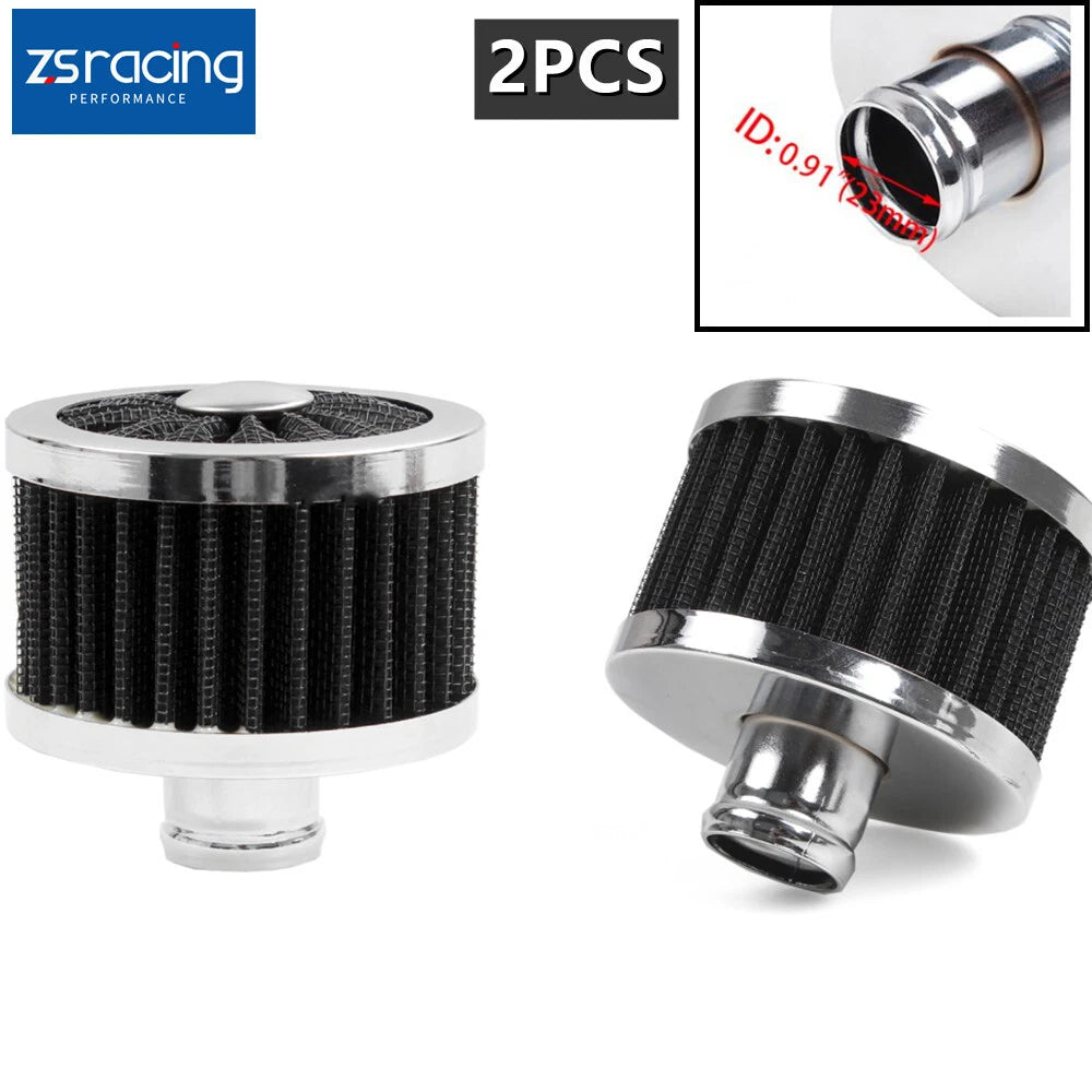 2X 23mm Push-In Washable Air Filter for Car Cold Air Intake