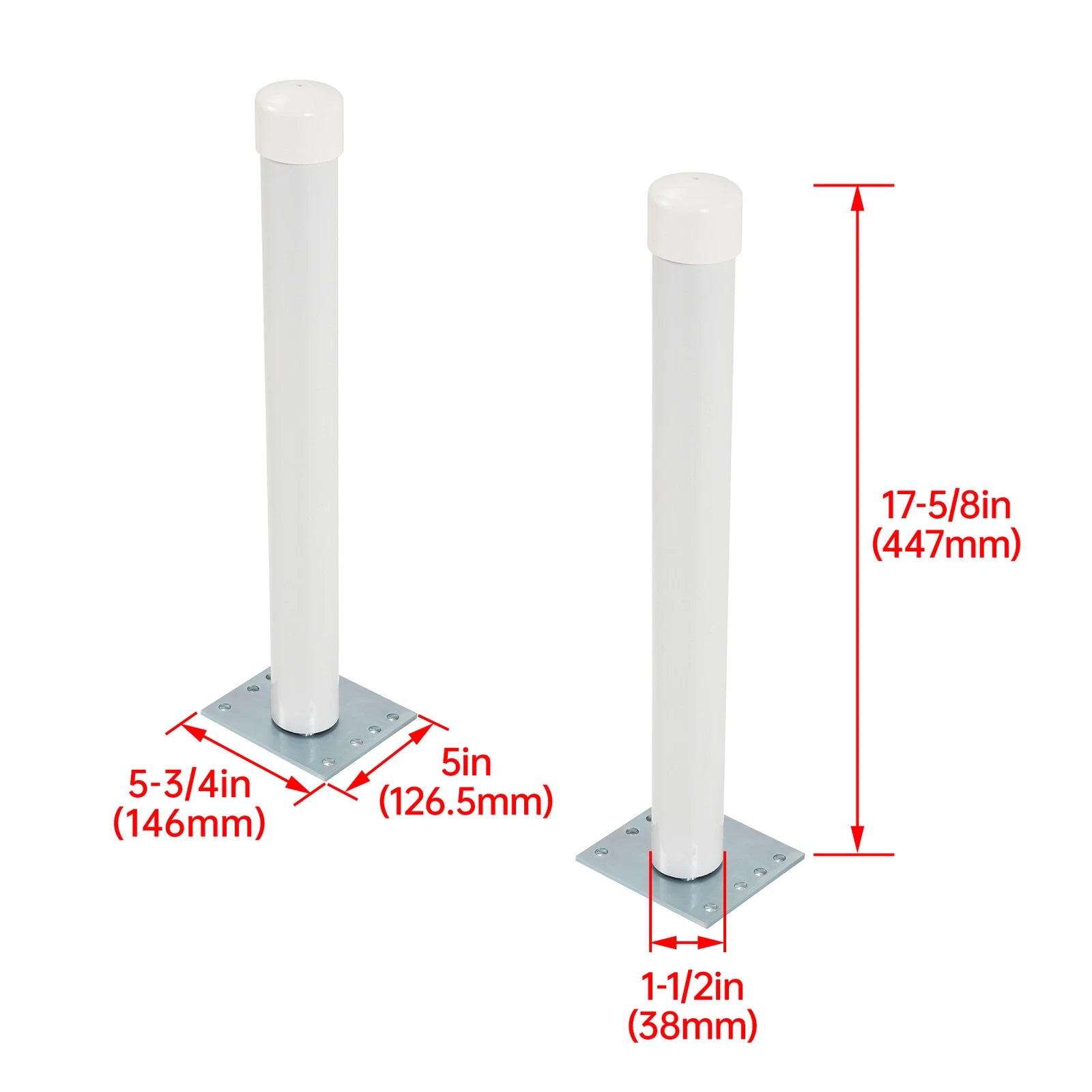 2X 22” Steel Boat Trailer Post Guides for Pontoon Ski Fishing Boat