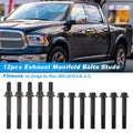 12pcs Exhaust Manifold Bolts Studs for Dodge Ram (2003–2019) 3944593/3944655