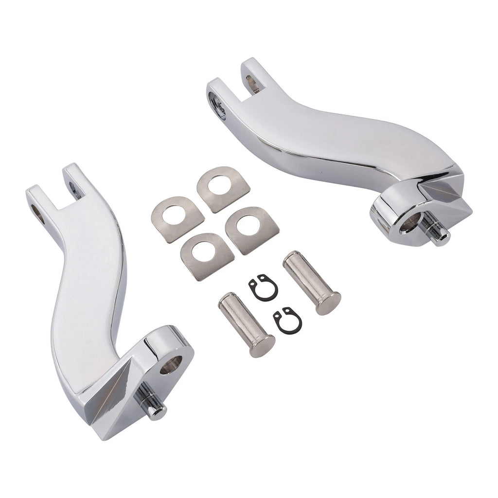 Chrome Passenger Footpeg Mount Bracket for Harley Road Glide (1993–2025)
