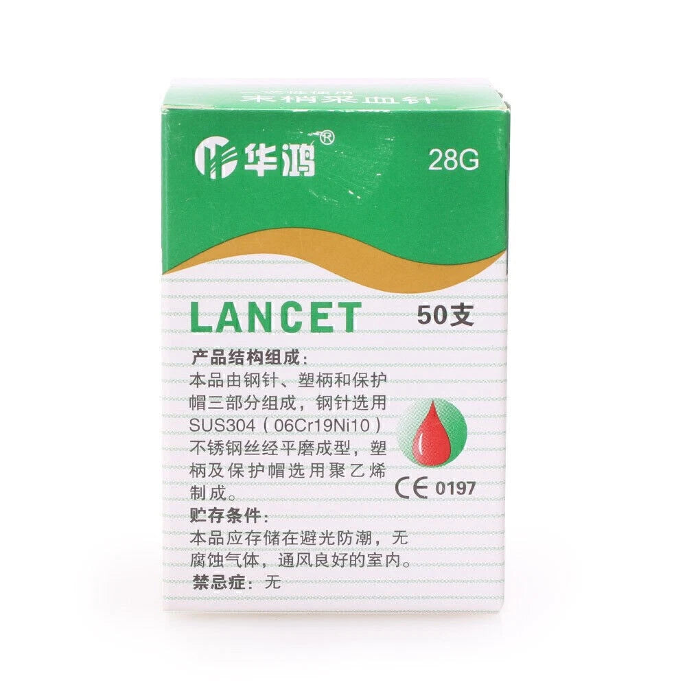 50x Sterile Lancets for Medi Touch (28g, One-time Use)