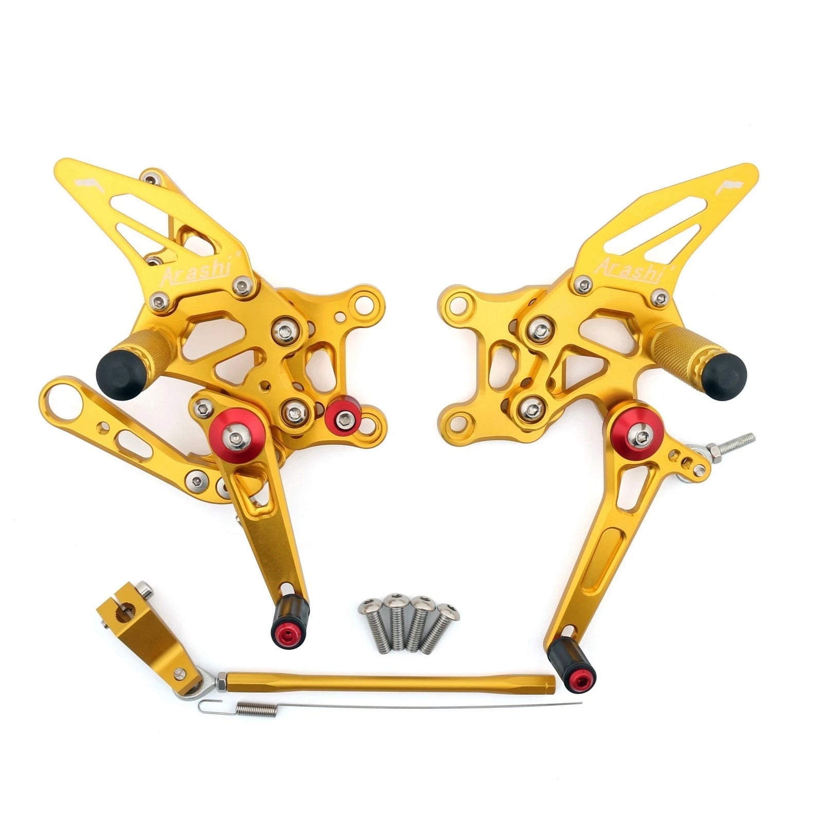 CNC Racing Rearset Footrest Pegs for Aprilia RSV4 (2009–2012) Gold