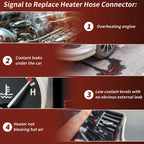 HVAC Metal Heater Hose Connector for Chevrolet GMC Cadillac (800-413HP)