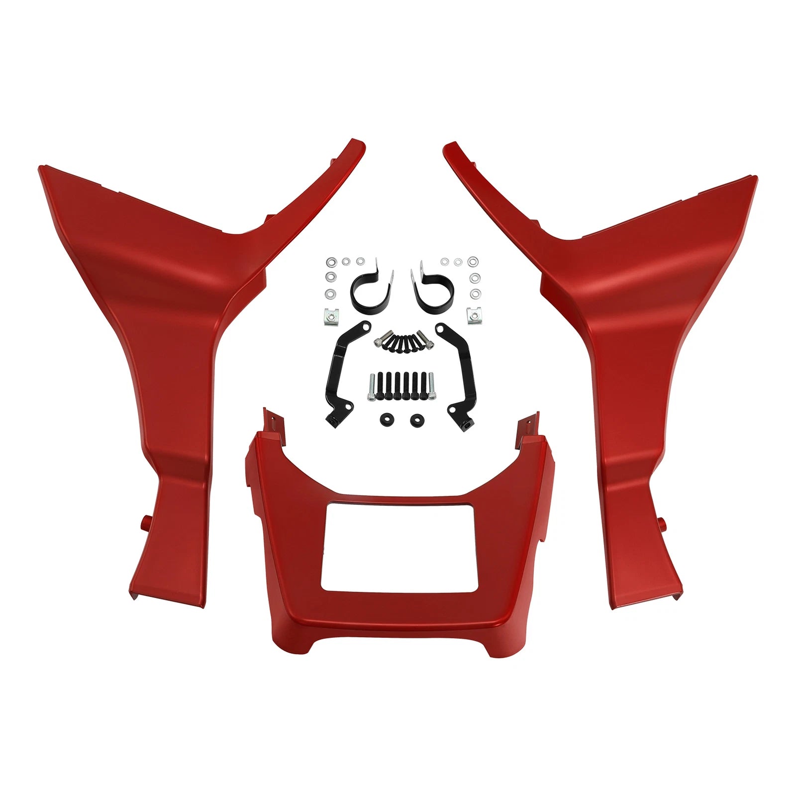 Side Fairings Chin Spoilers for Harley Road Glide (2017–2023) Wicked Red Denim