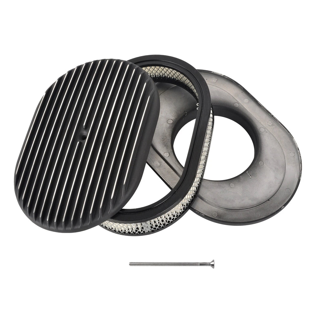 Short Valve Covers & 12" Oval Air Cleaner for SBC Chevy (1958–1986)