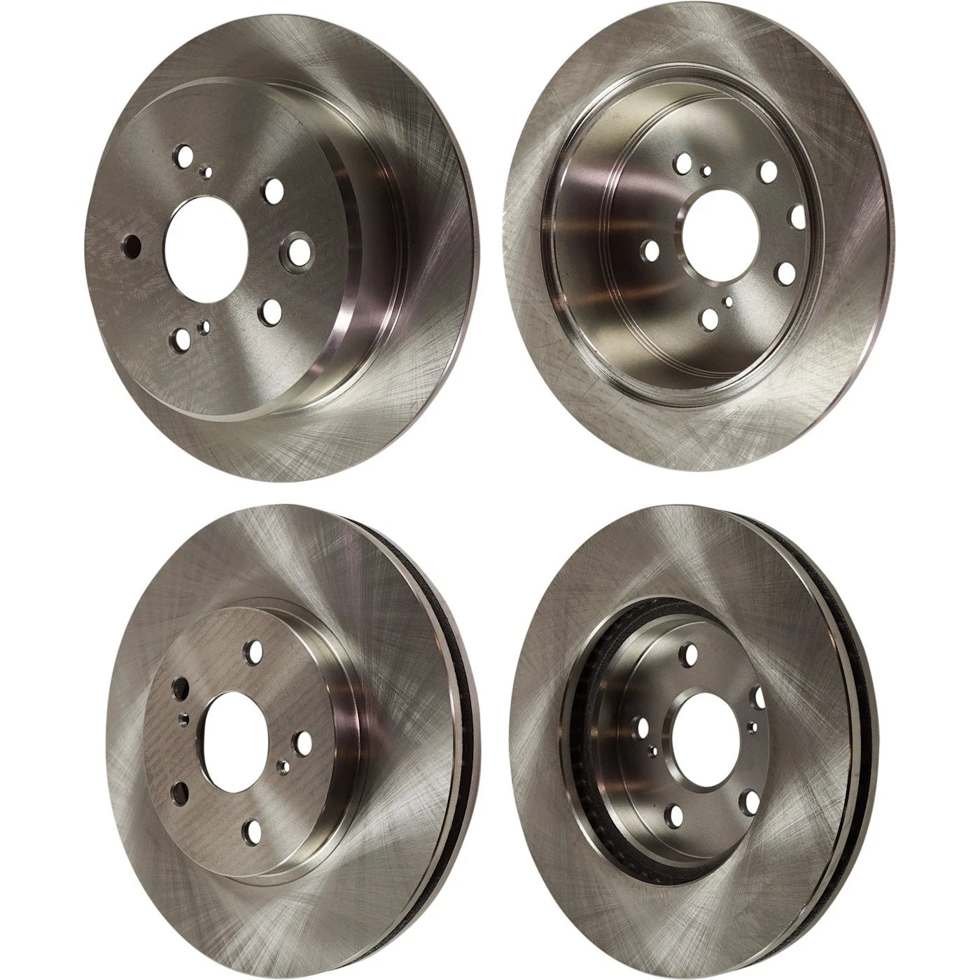 Set of 4 Brake Discs for Lexus IS250 (2006–2015) Plain Surface Cast Iron